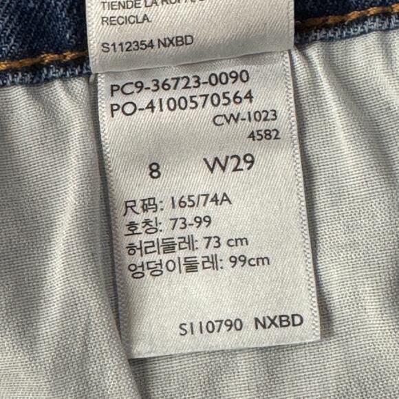 Denizen Levi's SZ 8 Vintage Boyfriend Jeans Distressed Mid-Rise Cuffed Stretch - Picture 12 of 12